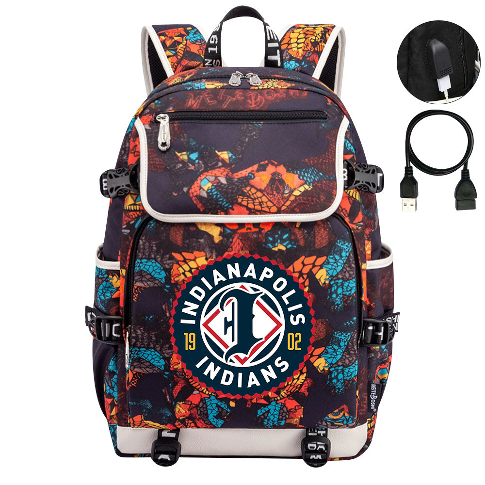 Indianapolis Indians Backpack School Notebook Travel Bags
