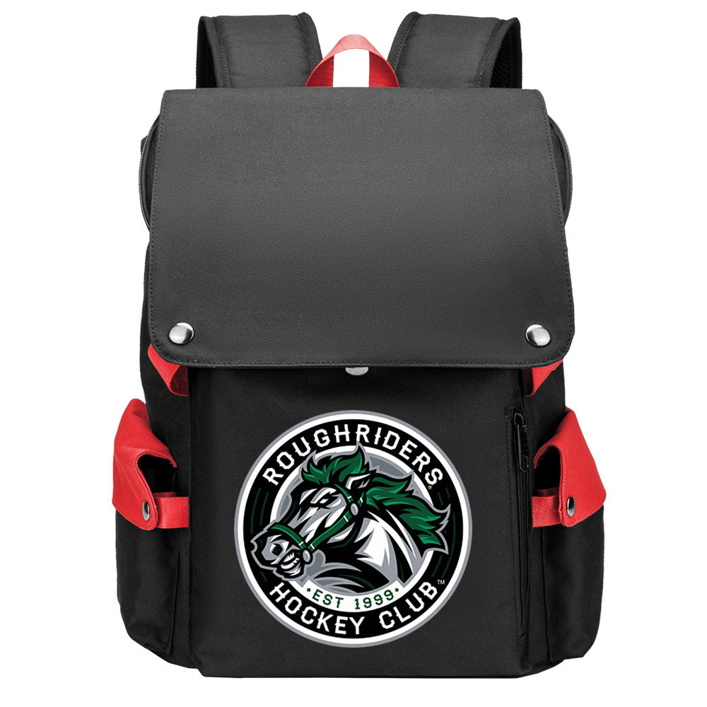 Roughriders Hockey Team School Backpack Oxford Laptop Bag