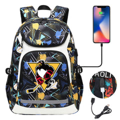 Wilkes Barre Scranton Penguins Backpack School Notebook Travel Bags With USB