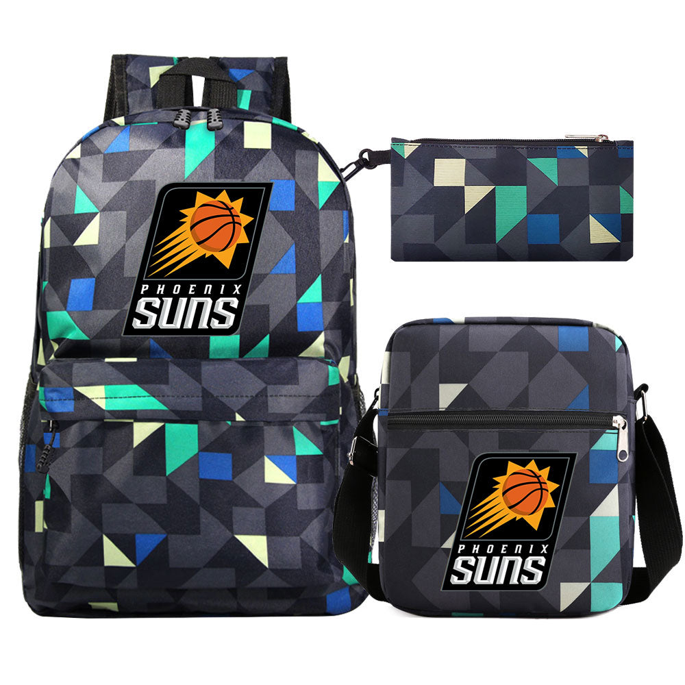 Phoenix Suns Basketball School Backpack Shoulder Bag Pencil Bags 3pcs Set