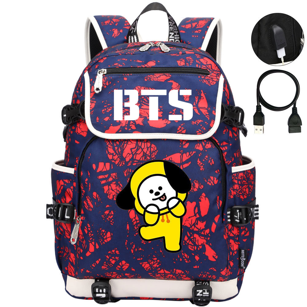 BTS Chimmy Backpack School Notebook Travel Bags