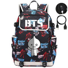 BTS VAN Backpack School Notebook Travel Bags
