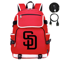 San Diego Padres Backpack School Notebook Travel Bags
