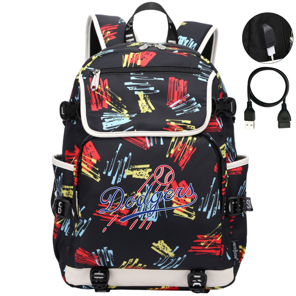 LA Dodgers Backpack School Notebook Travel Bags