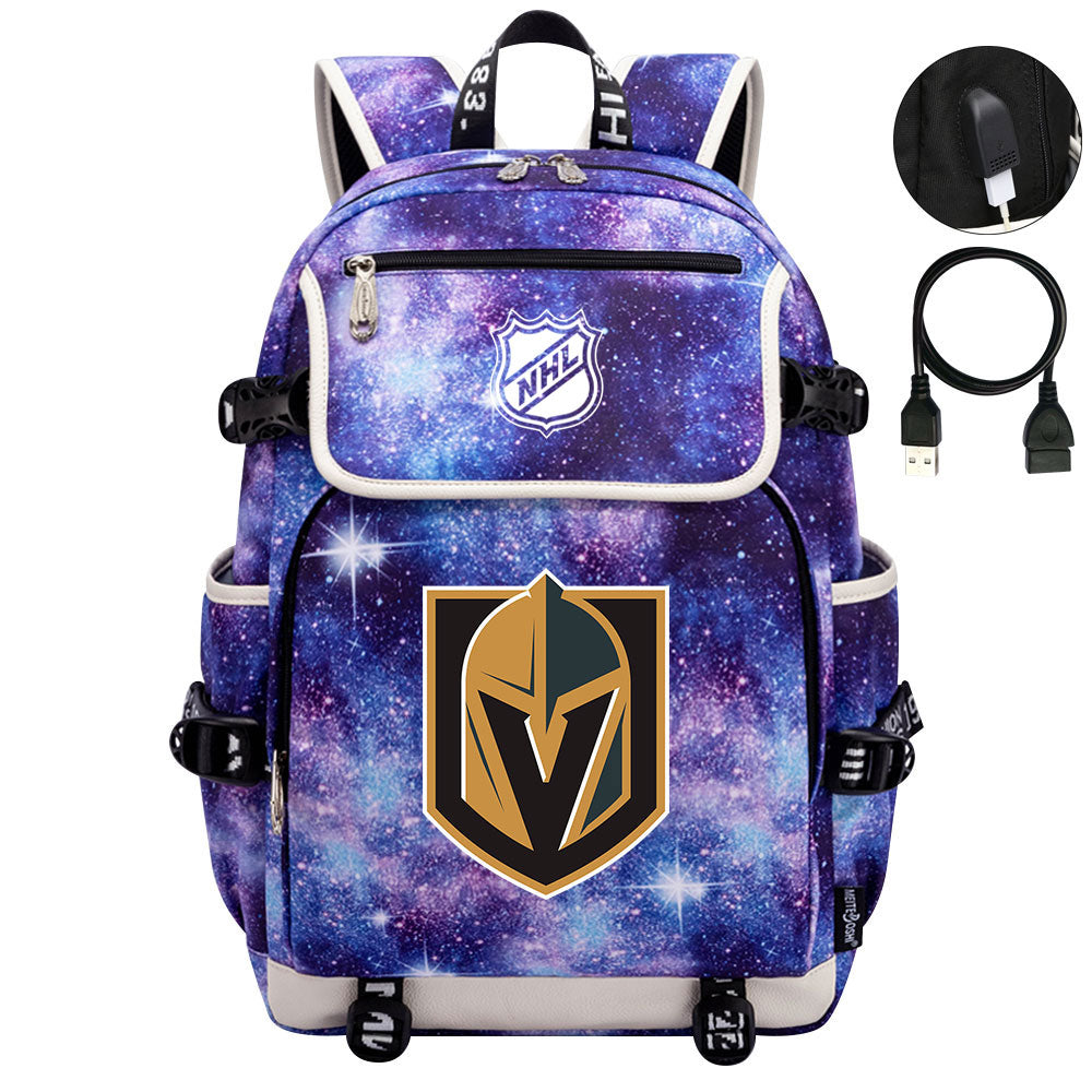 Vegas Golden Knights Hockey League Backpack School Notebook Travel Bag