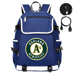 Oakland Athletics Backpack School Notebook Travel Bags