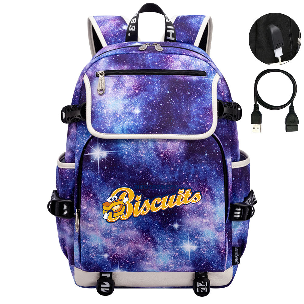 Montgomery Biscuits Backpack School Notebook Travel Bags