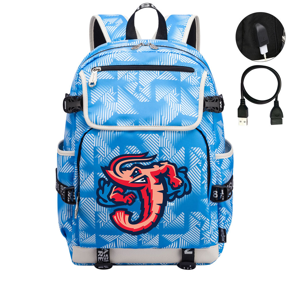 Jacksonville Jumbo Shrimp Backpack School Notebook Travel Bags