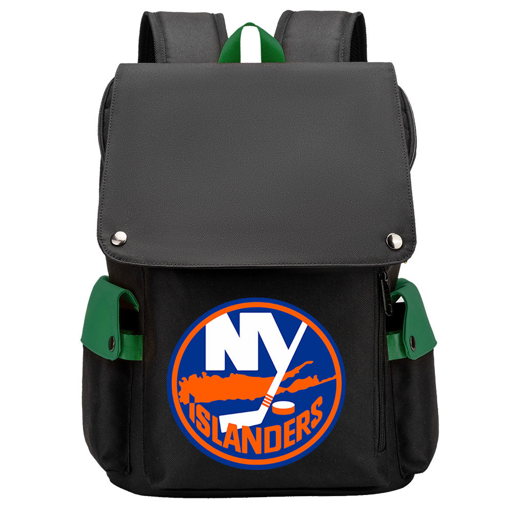 New York Islanders Hockey Team School Backpack Oxford Laptop Bag