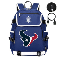 Houston Texans  Football Team Rugby Backpack School Notebook Travel Bag