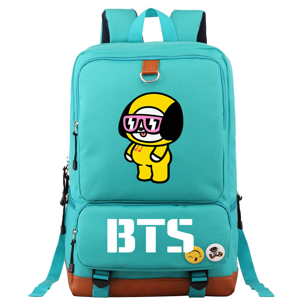BTS Chimmy Proof Backpack NoteBook Laptop School Bag