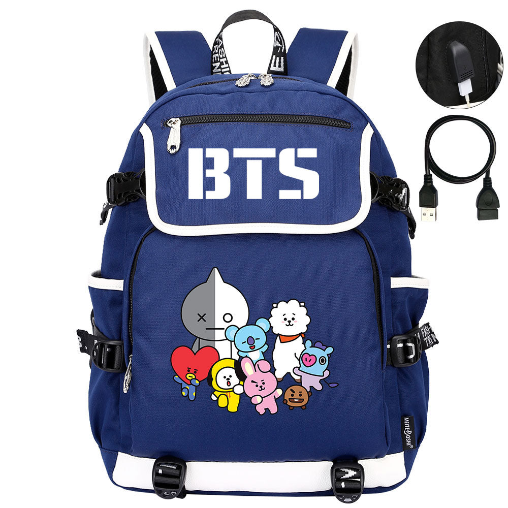 BTS Backpack School Notebook Travel Bags