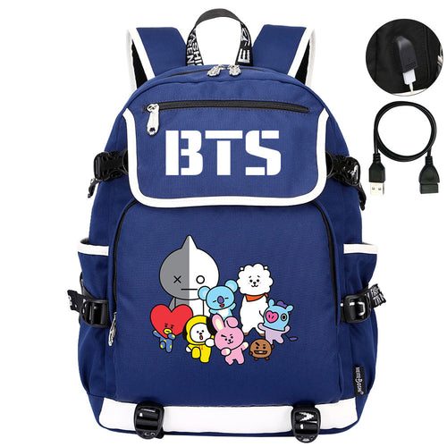 BTS Backpack School Notebook Travel Bags