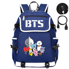 BTS Backpack School Notebook Travel Bags