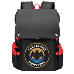 Cleveland Monsters Hockey Team School Backpack Oxford Laptop Bag
