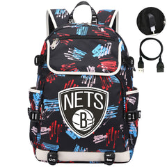 Brooklyn Nets Backpack School Notebook Travel Bags