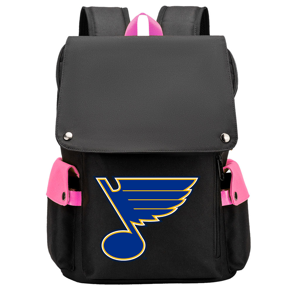 St Louis Blues Hockey Team School Backpack Oxford Laptop Bag