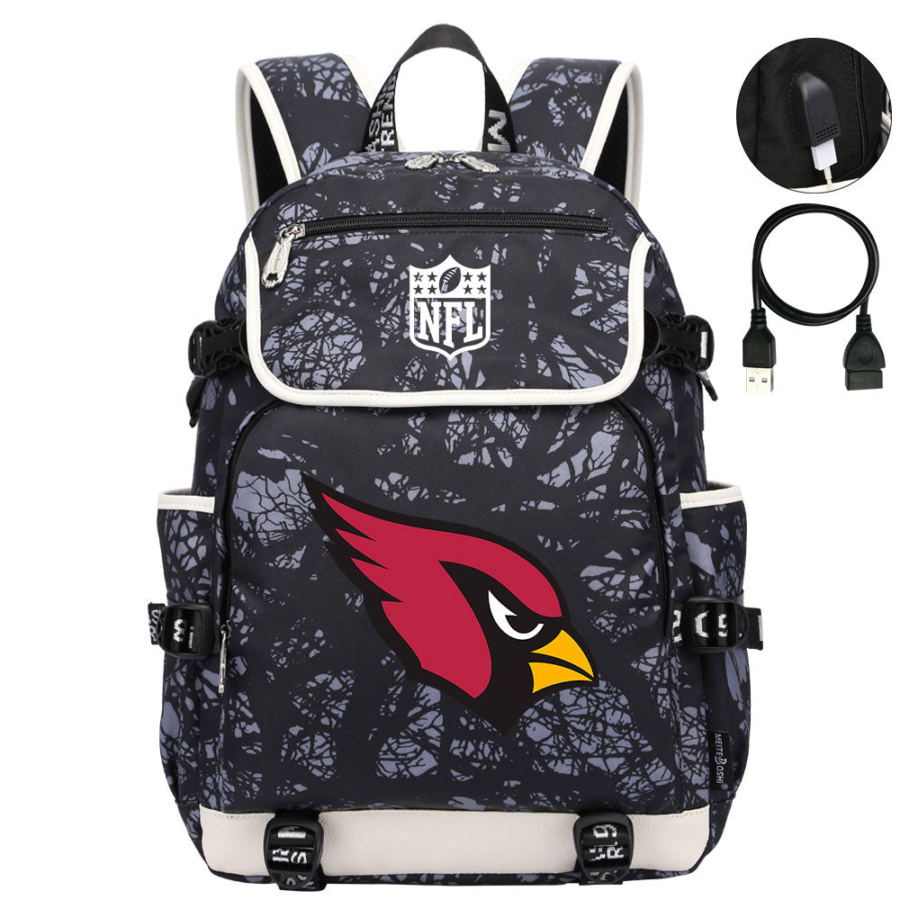 Arizona Cardinals Football Team Rugby Backpack School Notebook Travel Bag
