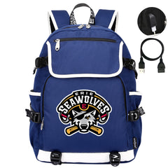 Erie SeaWolves Backpack School Notebook Travel Bags