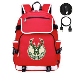 Milwaukee Bucks Backpack School Notebook Travel Bags