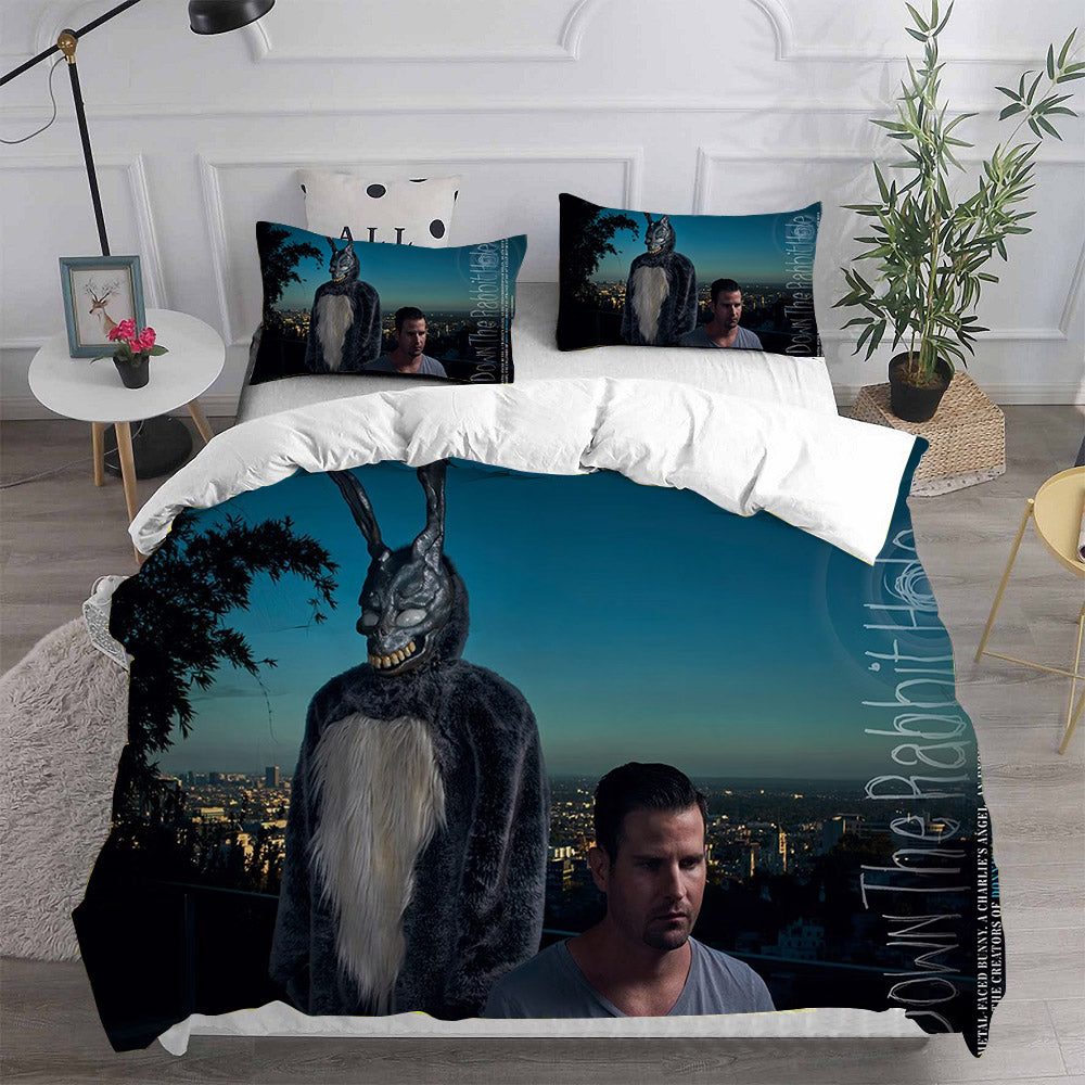 Donnie Darko Cosplay Bedding Set Duvet Cover Pillowcases Halloween Home Decor