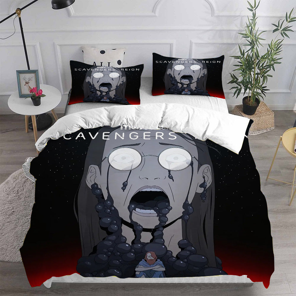 Scavengers Reign Cosplay Bedding Set Duvet Cover Pillowcases Halloween Home Decor