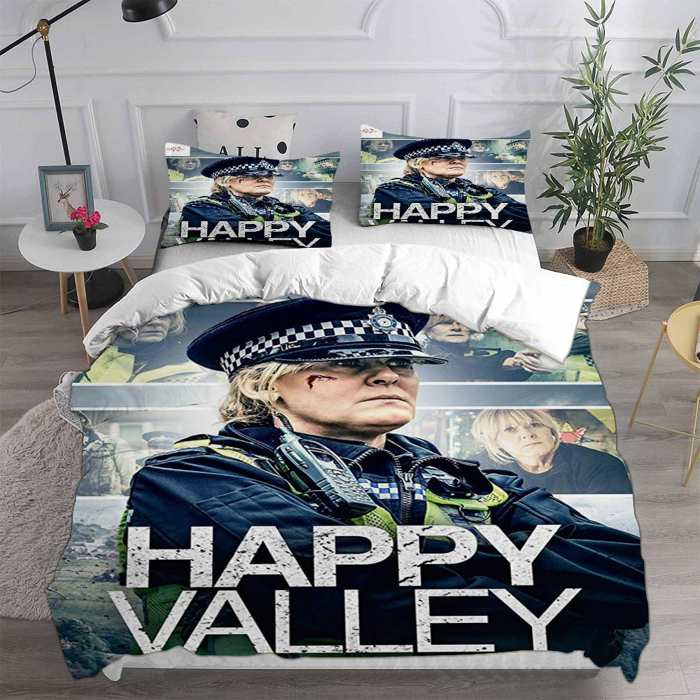 Happy Valley Season 3 Cosplay Bedding Set Duvet Cover Pillowcases Halloween Home Decor