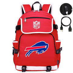 Buffalo Bills Football Team Rugby Backpack School Notebook Travel Bag