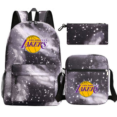 Los Angeles Lakers School Backpack Shoulder Bag Pencil Bags 3pcs Set