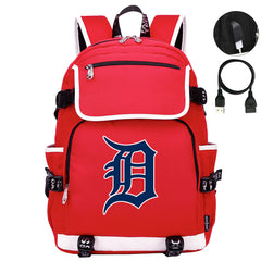 Detroit Tigers Backpack School Notebook Travel Bags