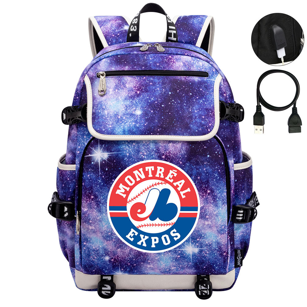 Montreal Expos Backpack School Notebook Travel Bags