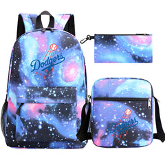 LA Dodgers Baseball School Backpack Shoulder Bag Pencil Bags 3pcs Set