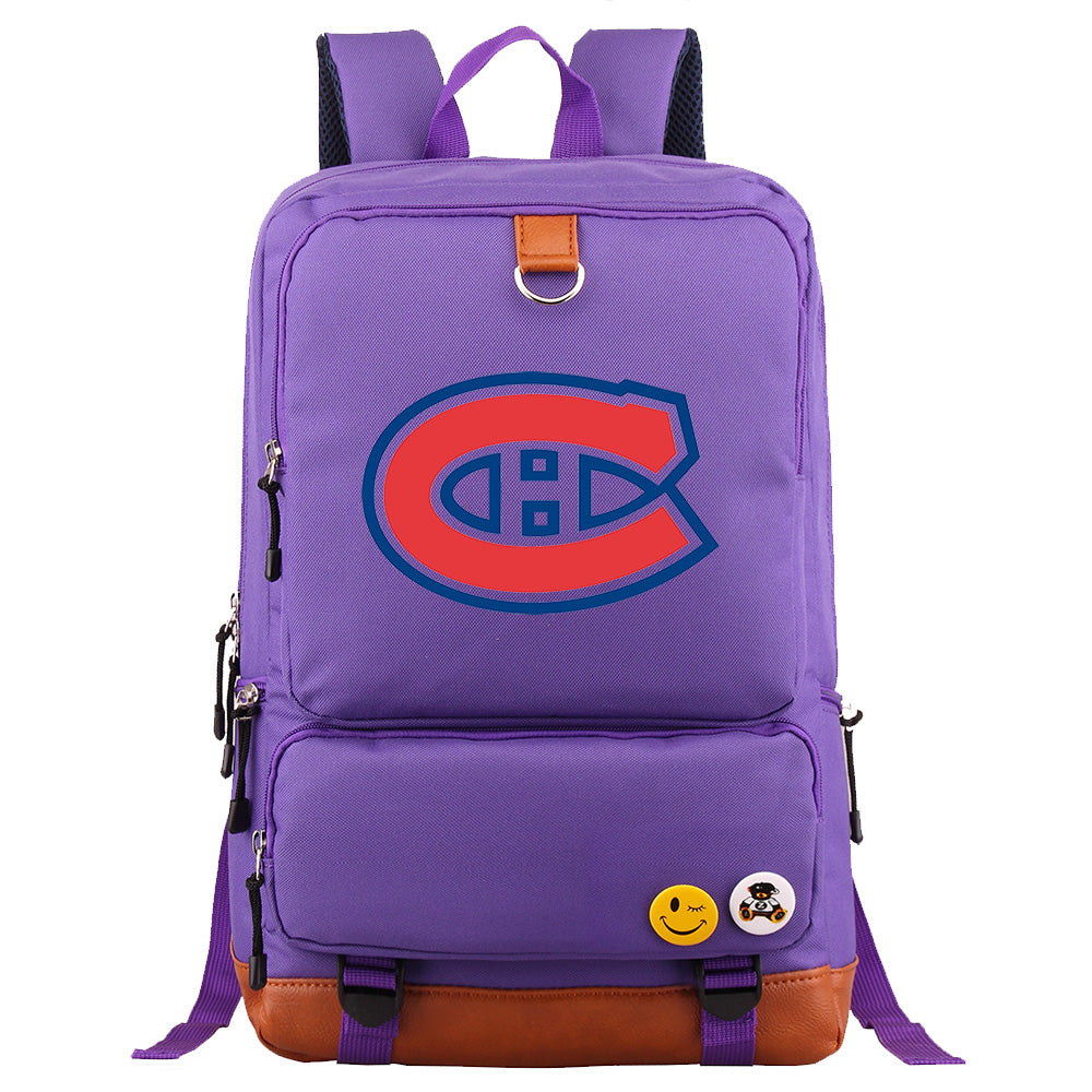 Montreal Canadiens Hockey Team Proof Backpack NoteBook Laptop School Bag