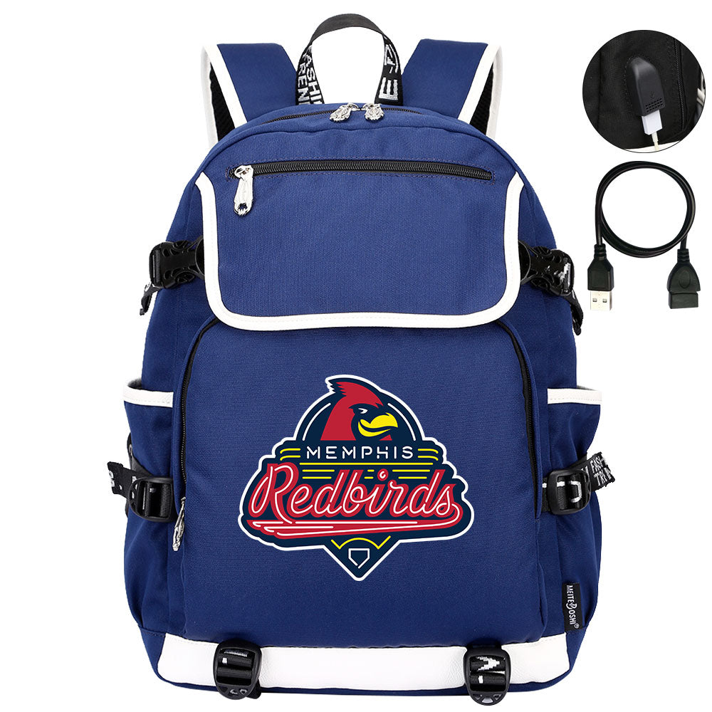 Memphis Redbirds Backpack School Notebook Travel Bags