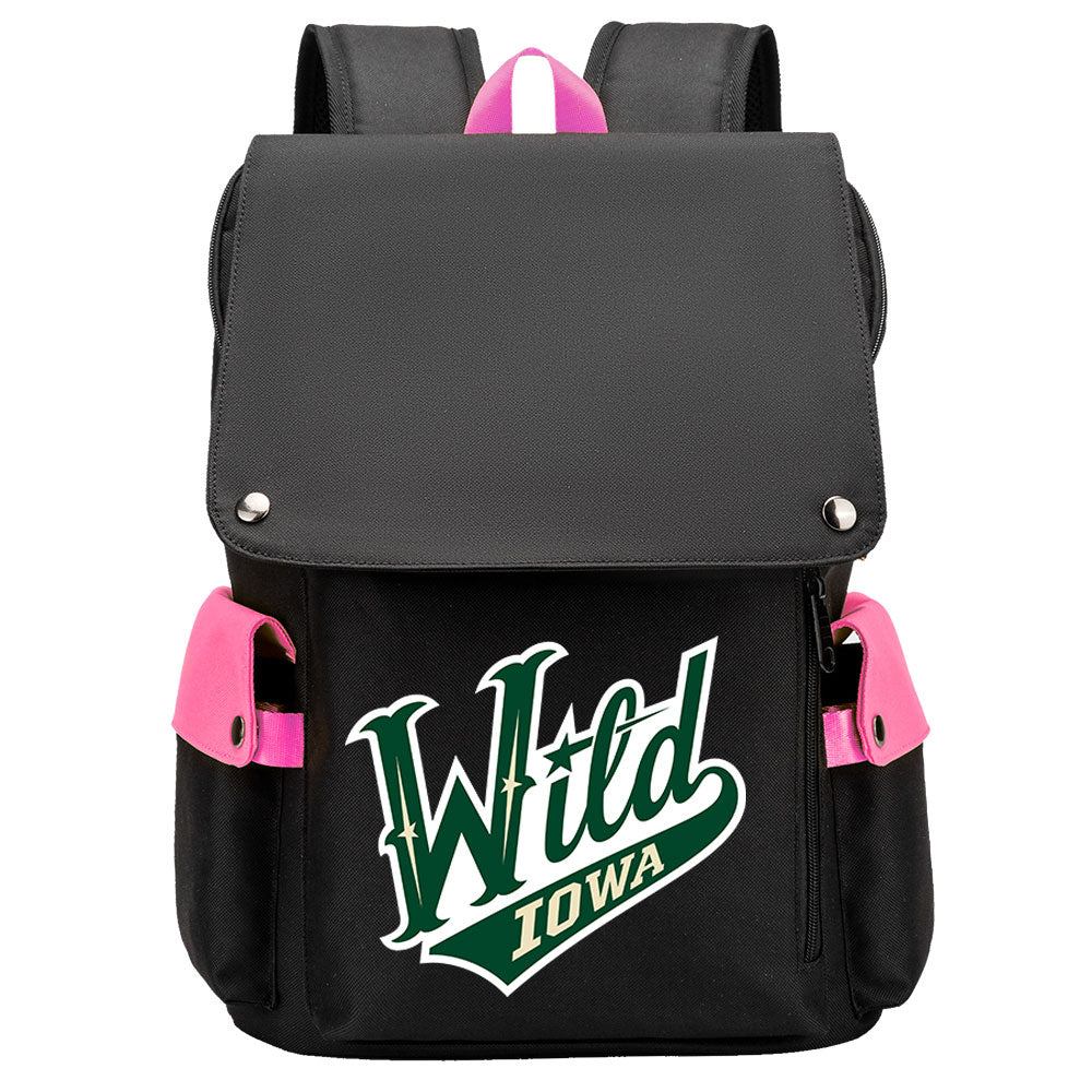 Iowa Wild Hockey Team School Backpack Oxford Laptop Bag