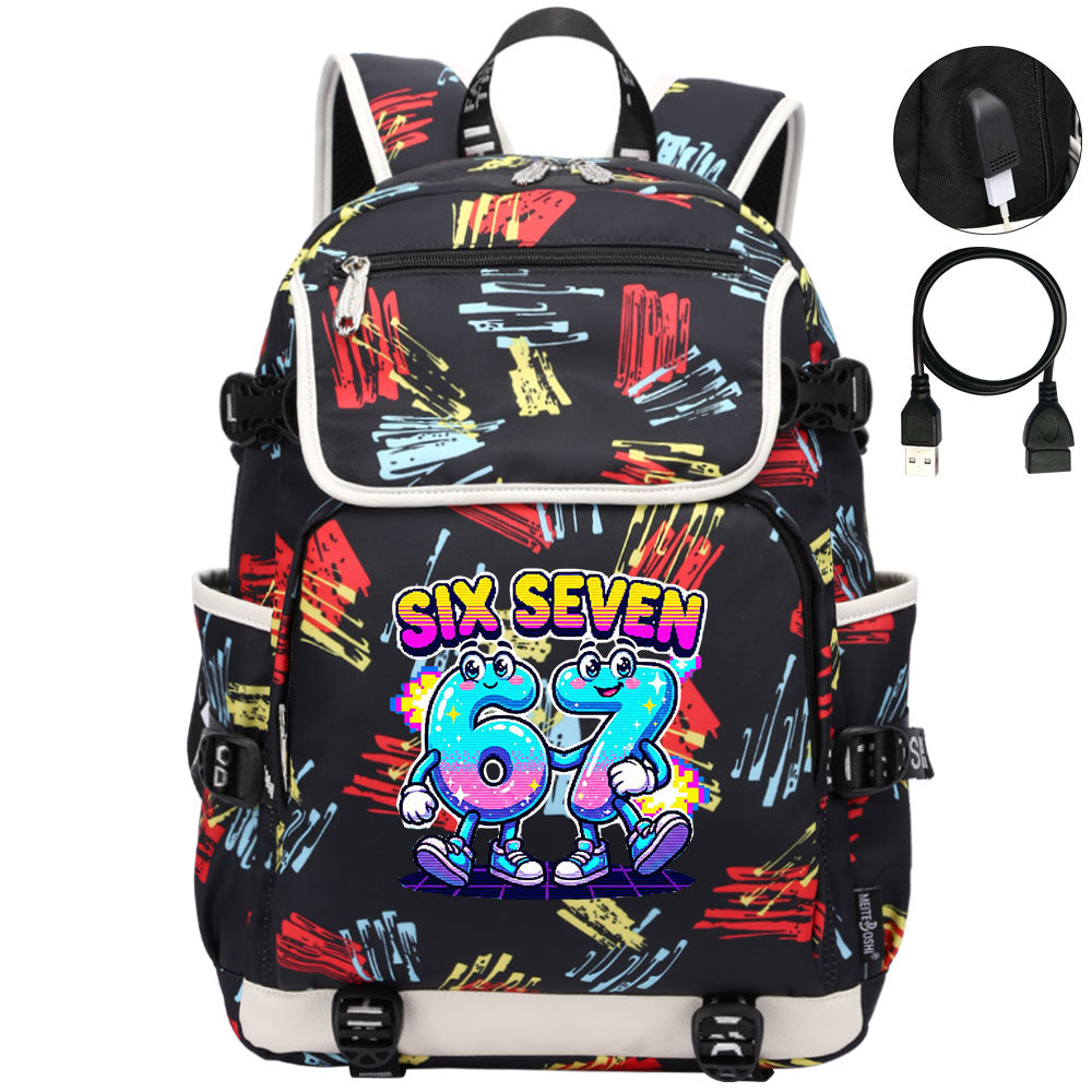 Steal a Brainrot 67 Backpack School Notebook Travel Bags