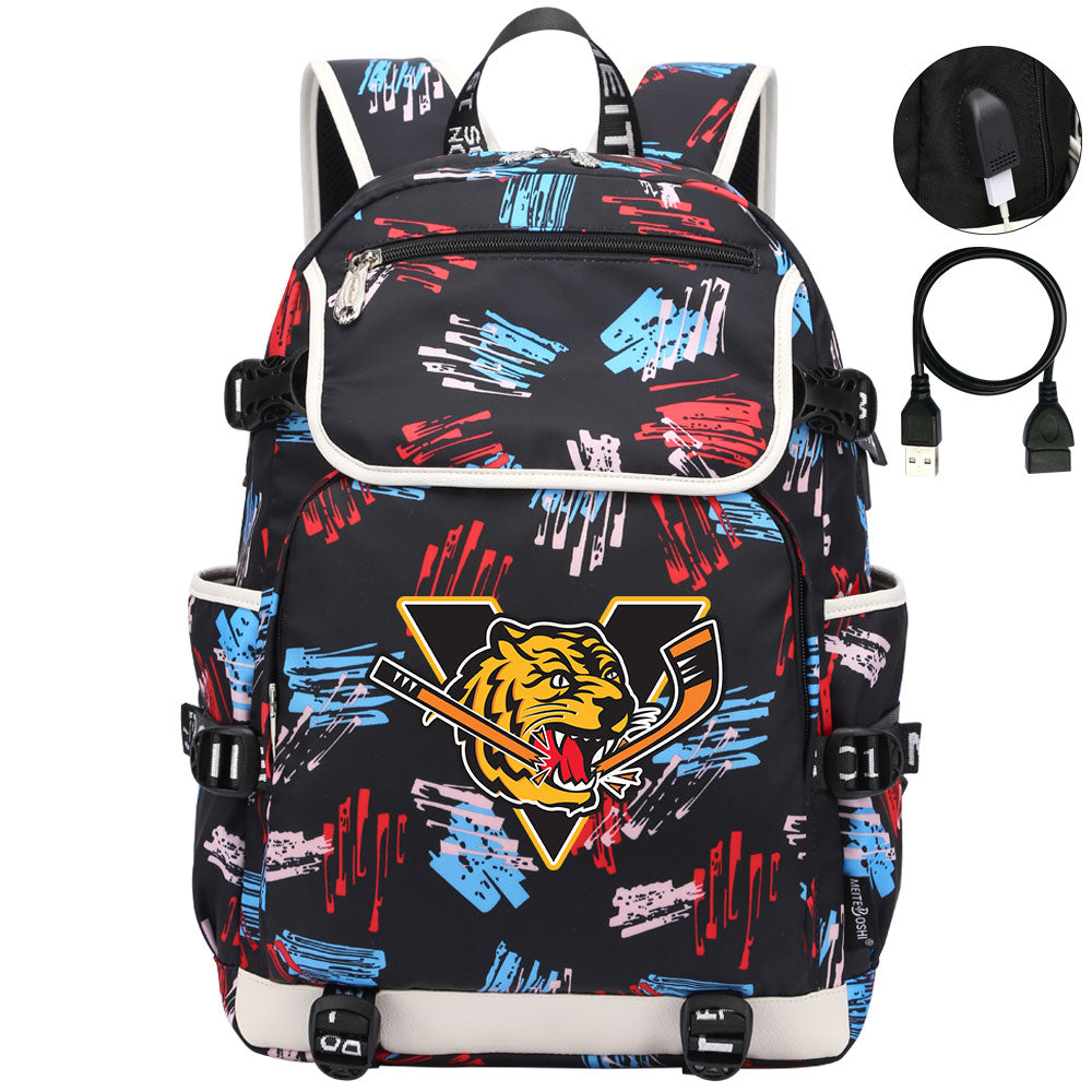 Victoriaville Tigres Hockey Backpack School Notebook Travel Bag