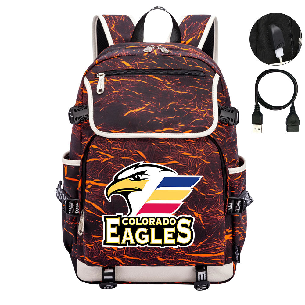 Colorado Eagles Hockey League Backpack School Notebook Travel Bag
