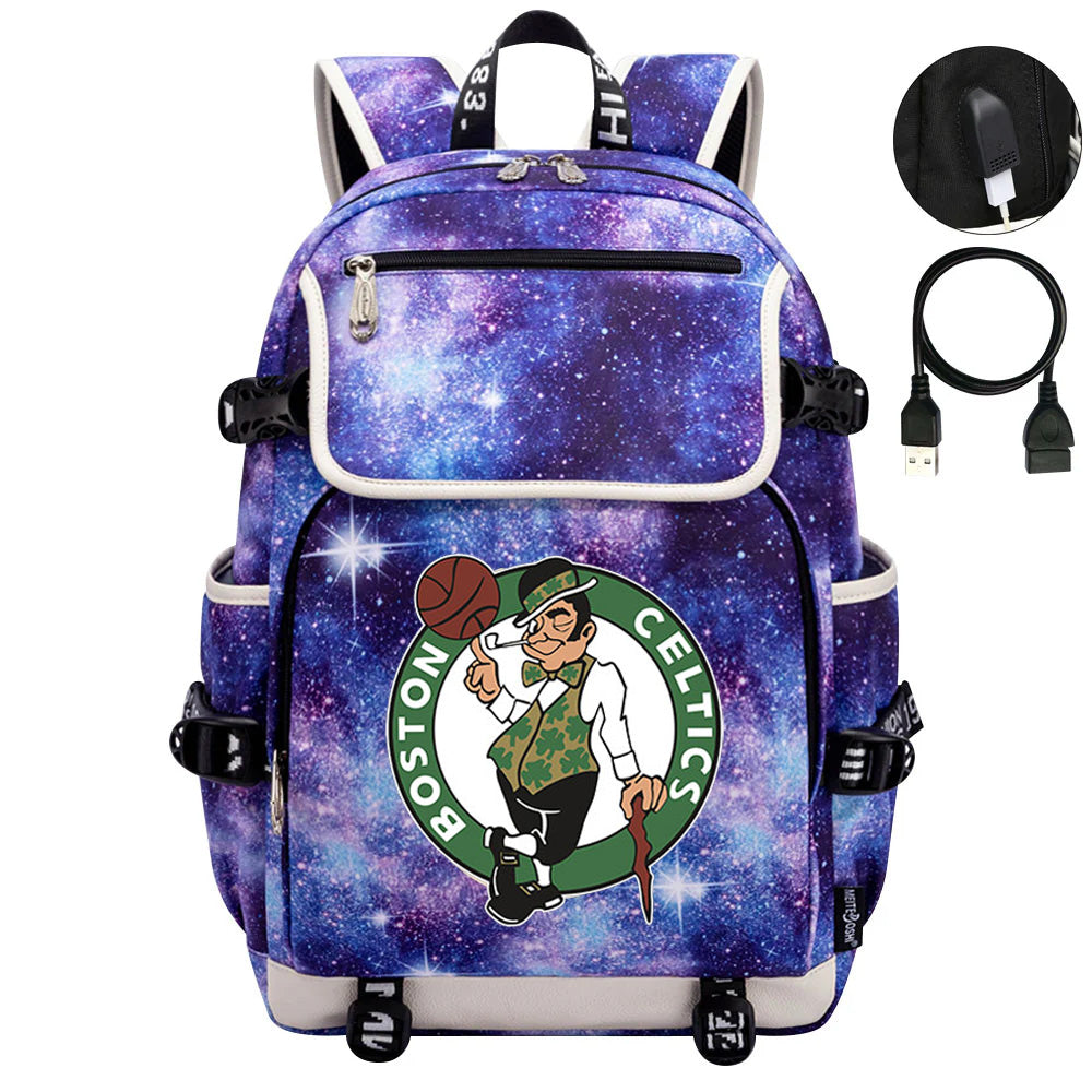 Boston Celtics Backpack School Notebook Travel Bags