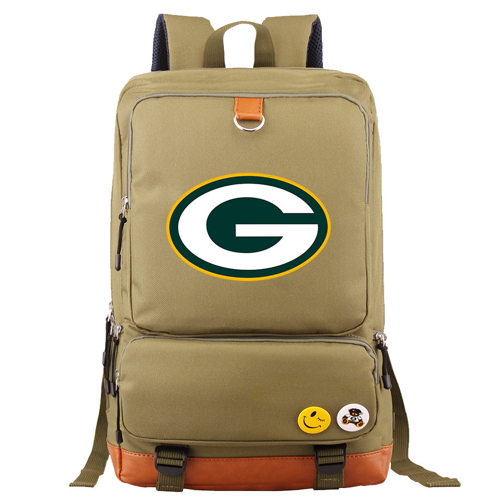 Green Bay Packers Football Team Rugby Proof Backpack NoteBook Laptop School Bag