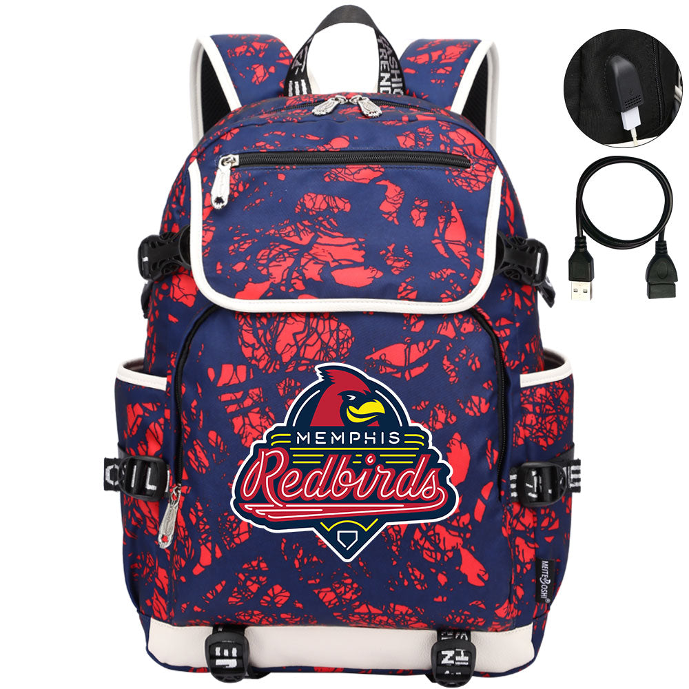Memphis Redbirds Backpack School Notebook Travel Bags