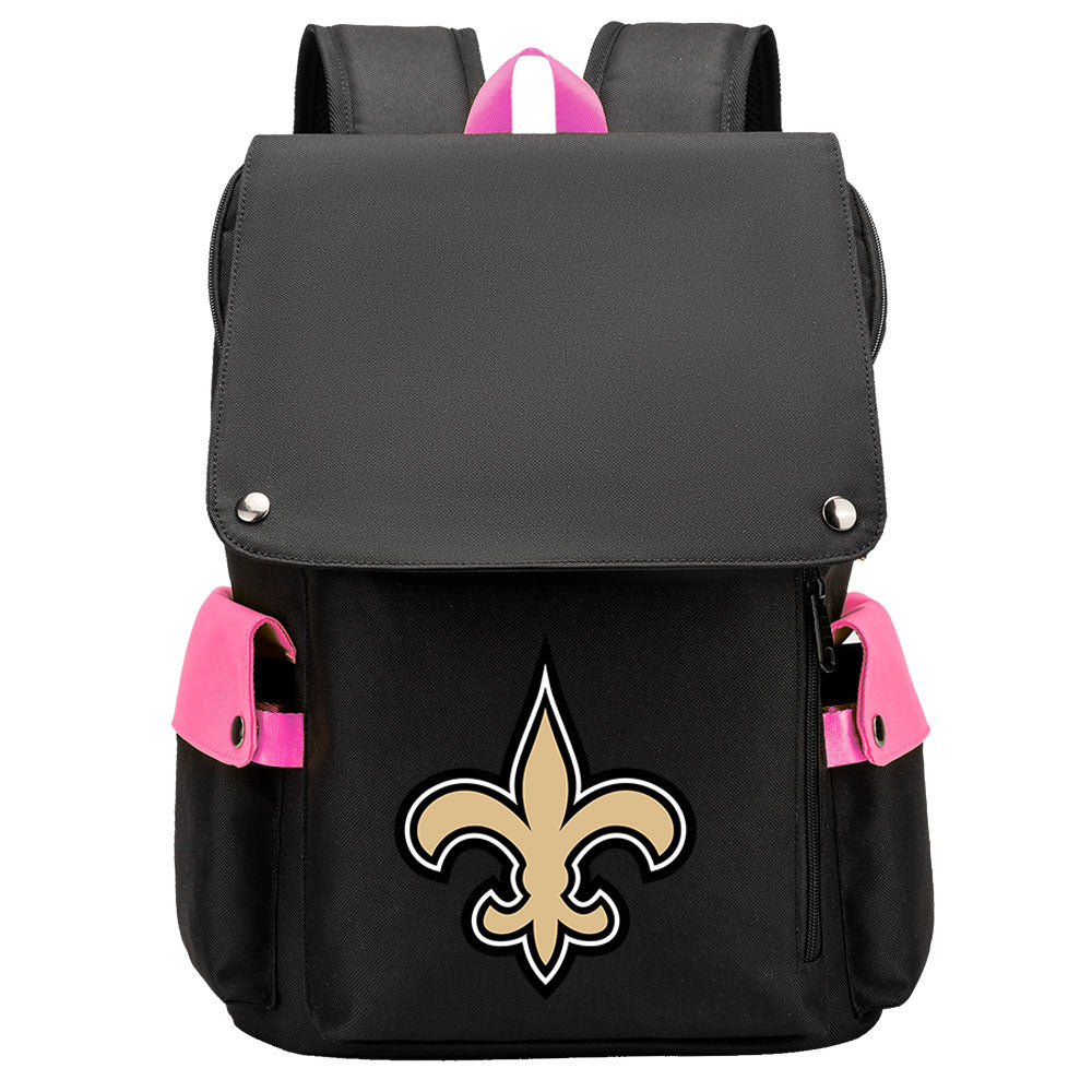 New Orleans Saints Football Team Rugby Laptop Backpack Oxford School Bag