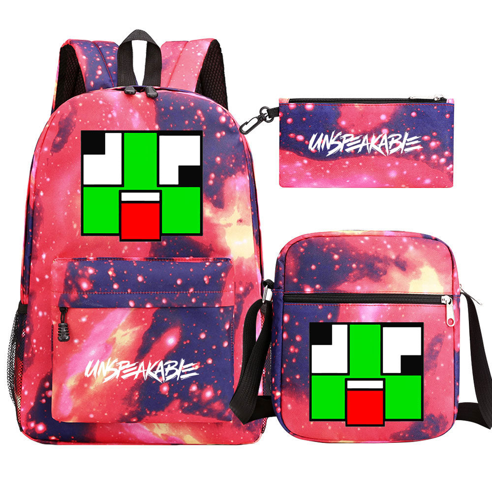 Unspeakable Game School Backpack Shoulder Bag Pencil Bags 3pcs Set