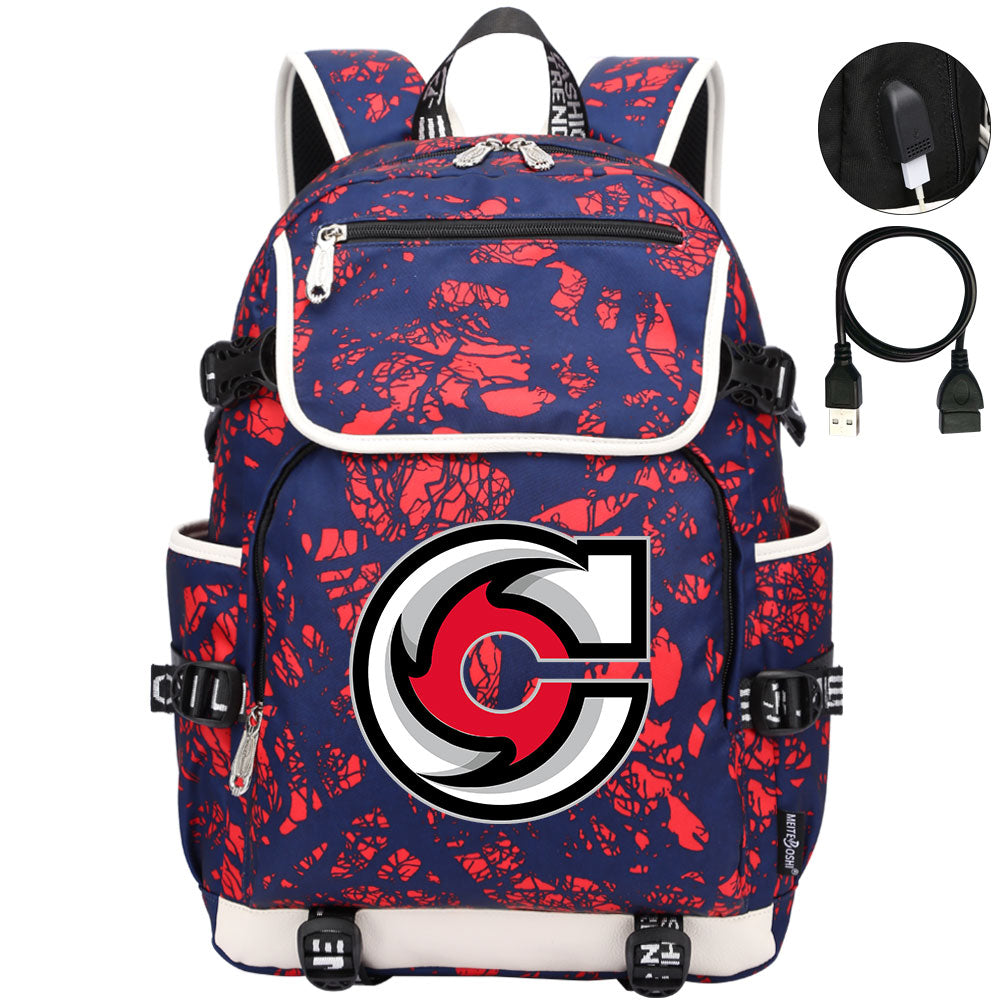 Cincinnati Cyclones Hockey League Backpack School Notebook Travel Bag