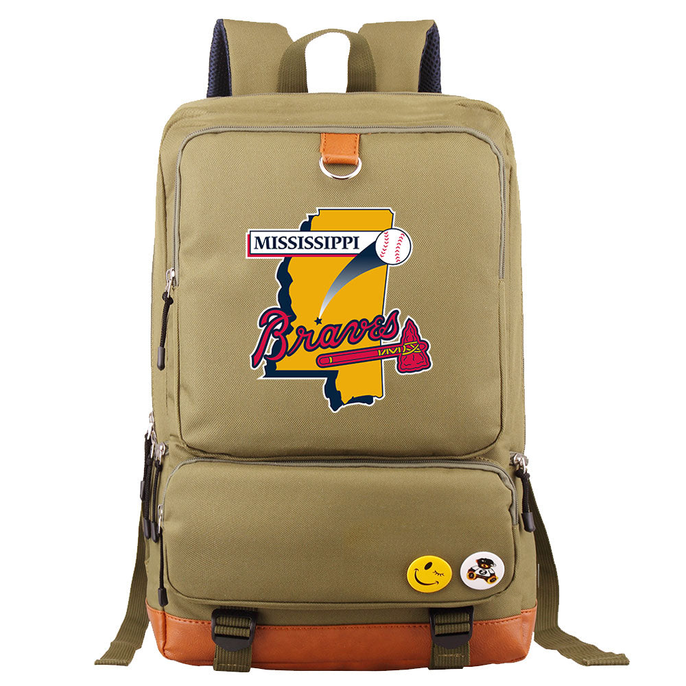 Mississippi Braves Water Proof Backpack NoteBook Laptop School Bag