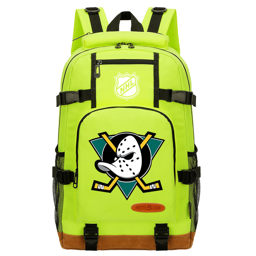 Anaheim Ducks Hockey League Waterproof Backpack School Notebook Travel Bag