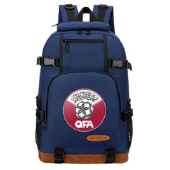 Qatar Football Association Waterproof Backpack School Notebook Travel Bag