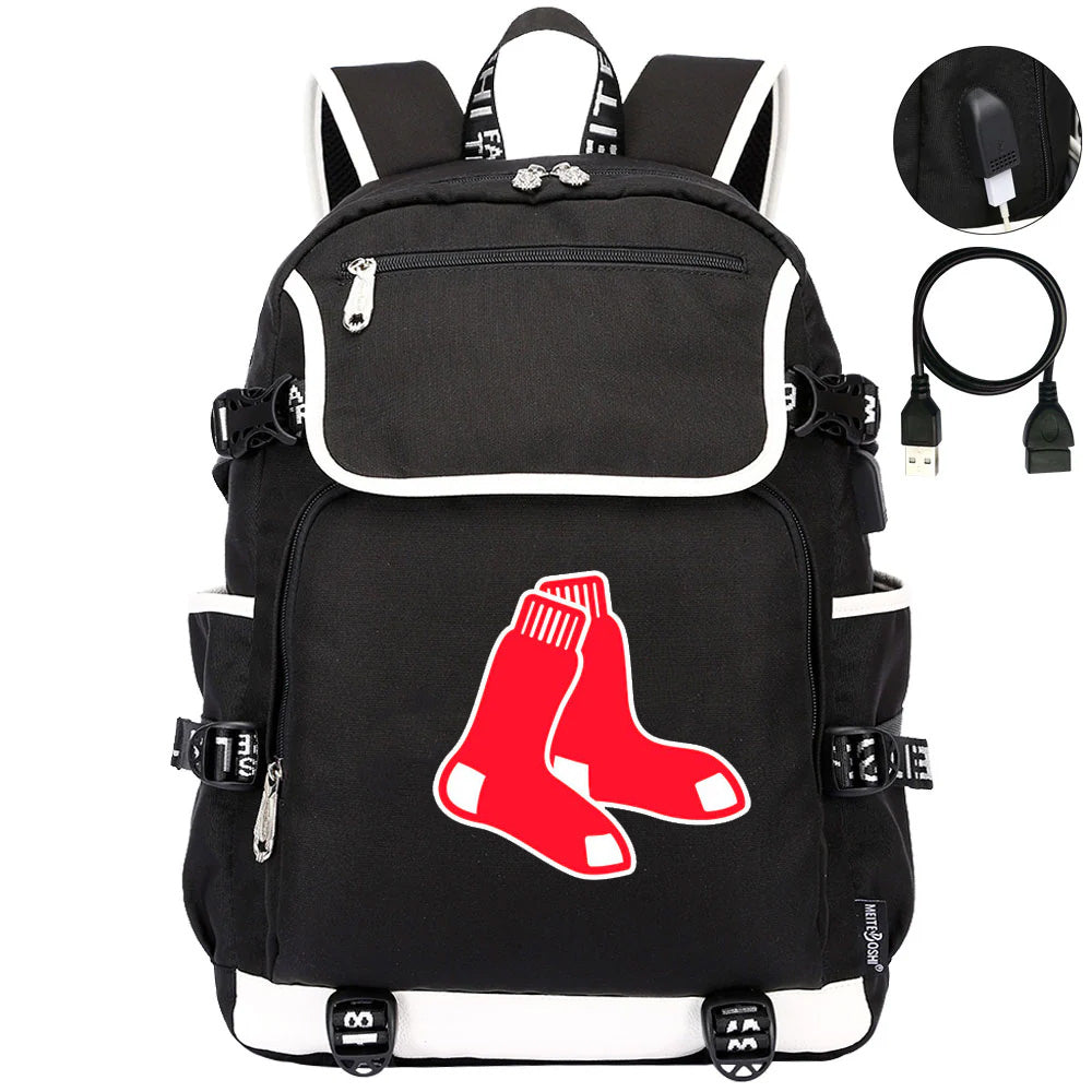 Boston Red Sox Backpack School Notebook Travel Bags