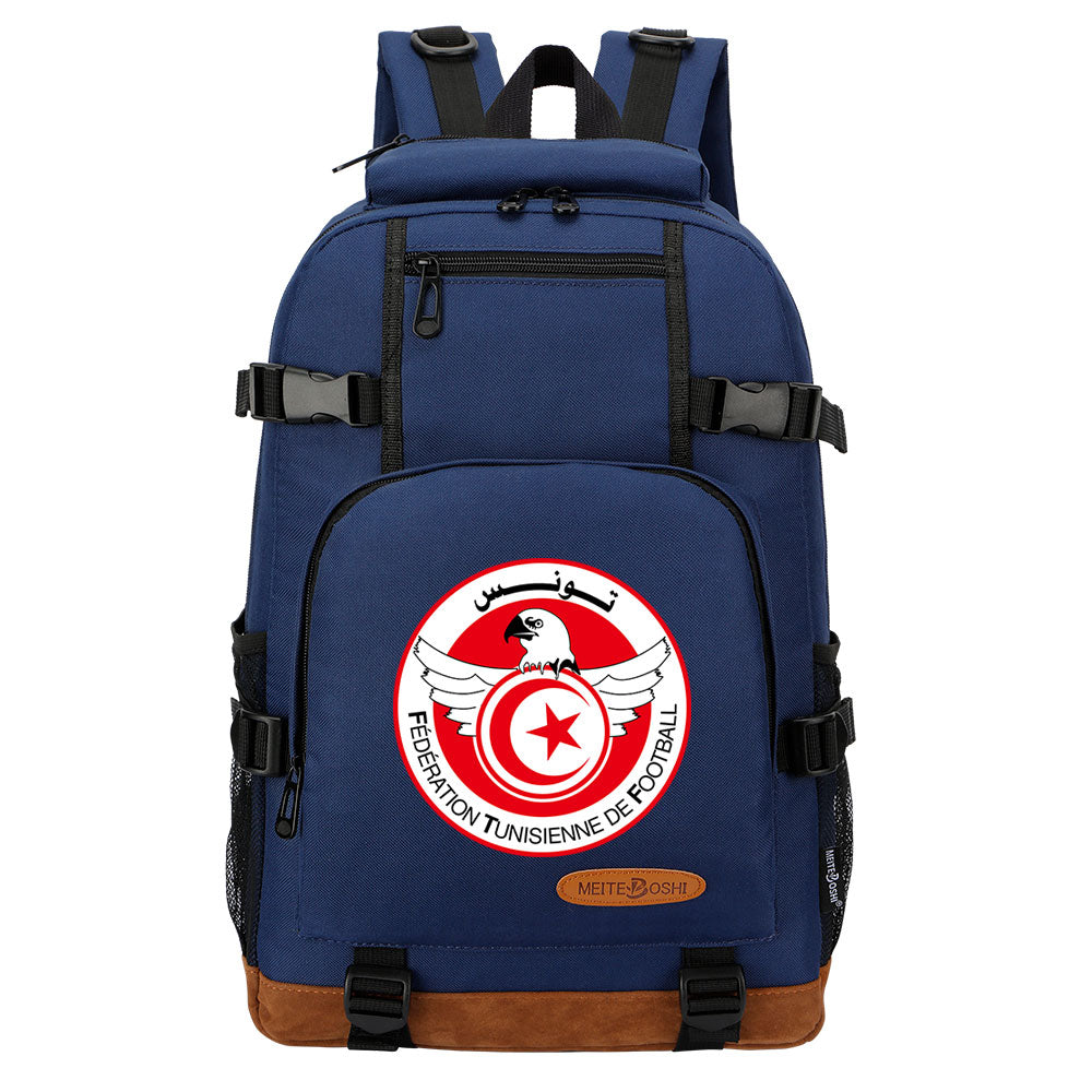 Tunisian National Football Team Waterproof Backpack School Notebook Travel Bag