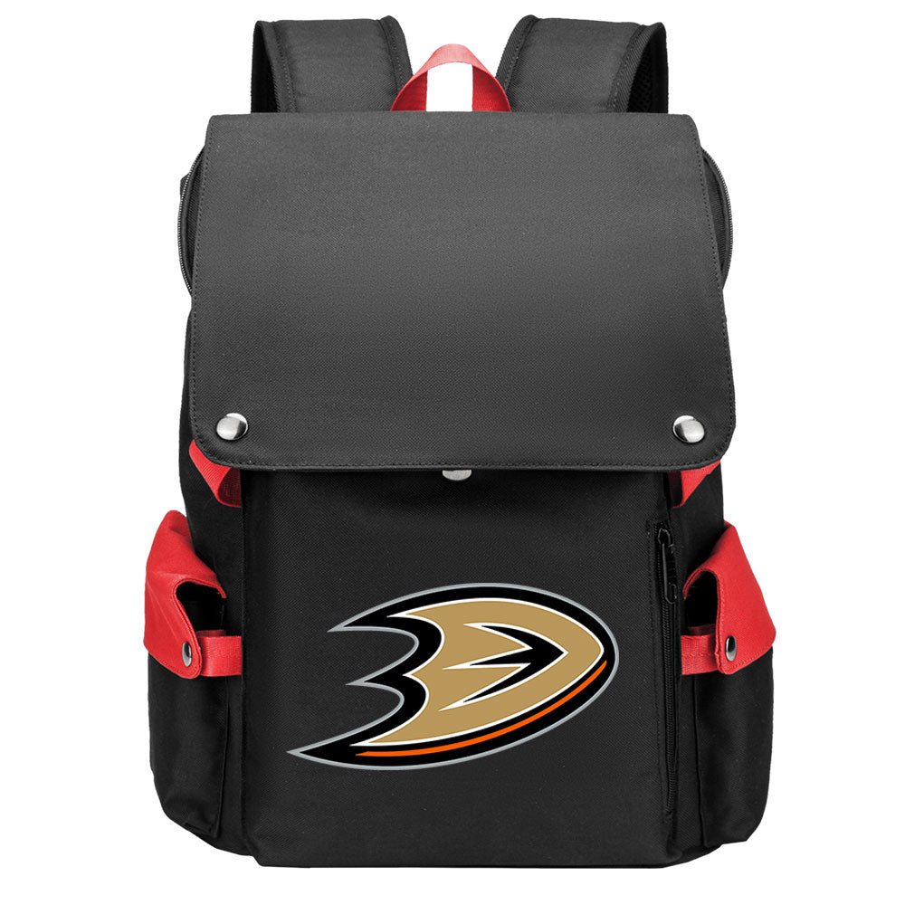 Anaheim Ducks Hockey Team Laptop Backpack Oxford School Bag